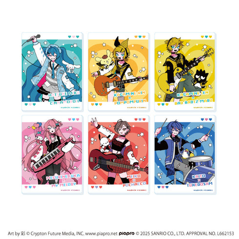 『ピアプロキャラクターズ×サンリオキャラクターズ』アクリルカード01/コンプリートセット(全6種)(コラボイラスト)